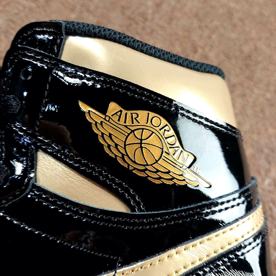 Air Jordan 1 Patent Black Gold 555088-032 Release Info