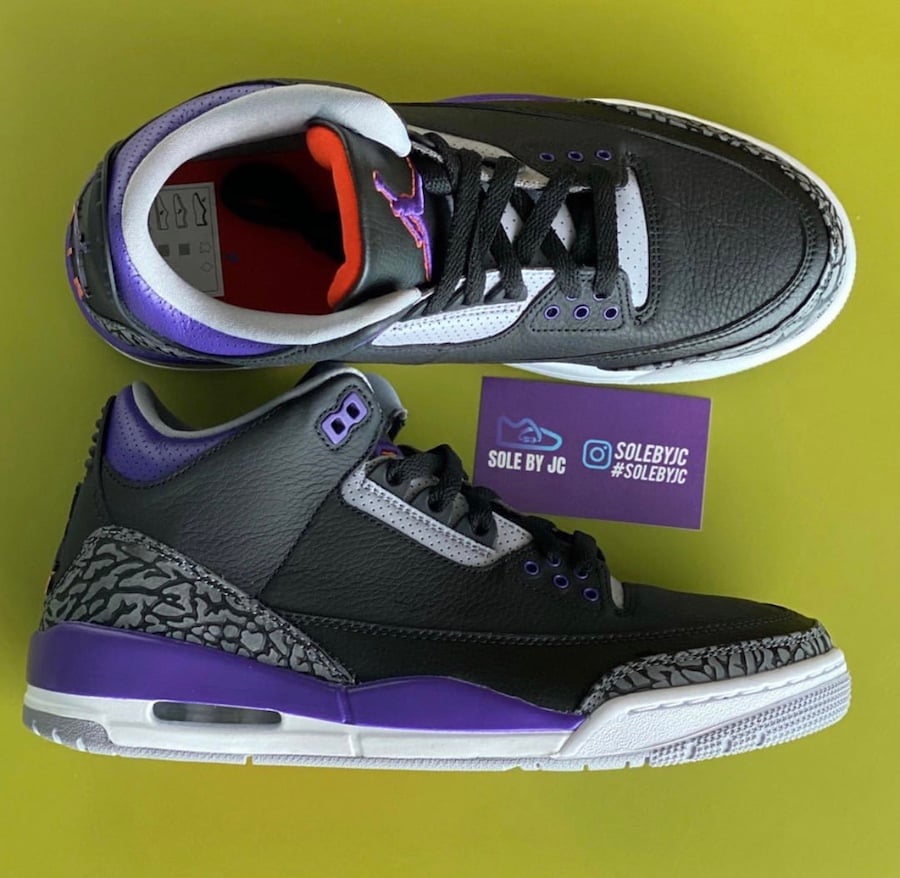 purple jordan 3s
