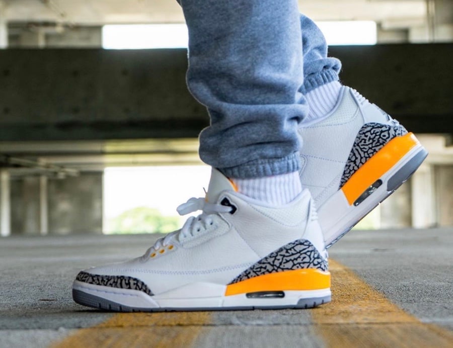 Air Jordan 3 Laser Orange CK9246-108 On Feet