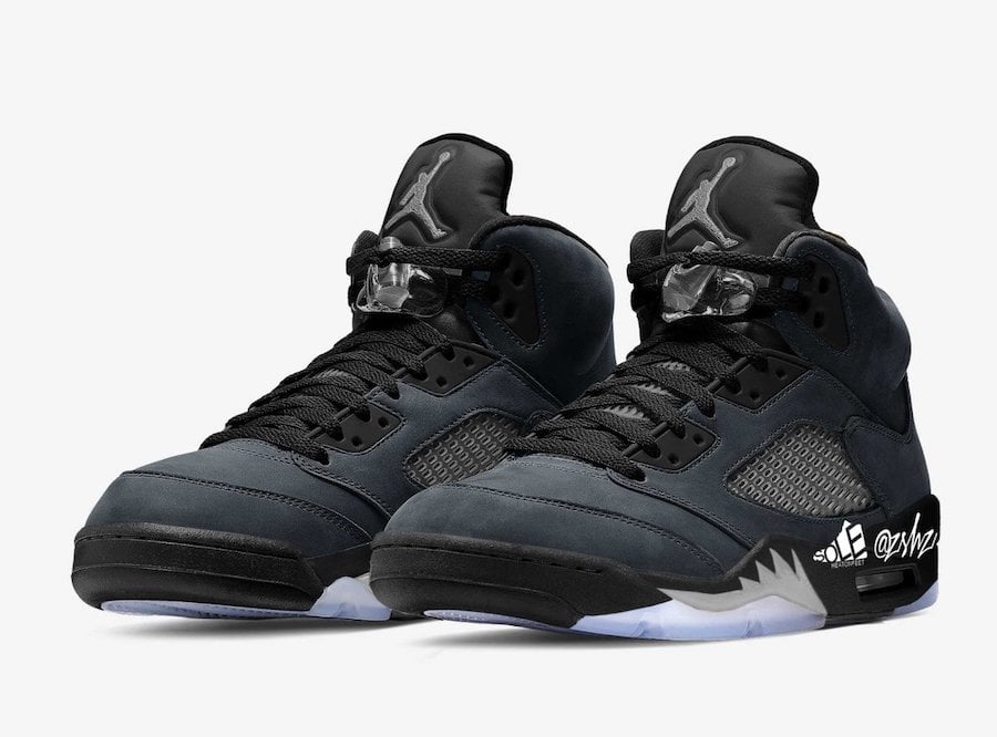 Air Jordan 5 Anthracite Wolf Grey Clear Black DB0731-001 2021 Release Date Info