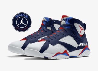 red white and blue jordan 7