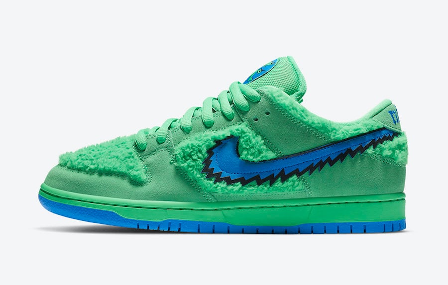 Grateful Dead Nike SB Dunk Low Green Bear CJ5378-300 Release Info