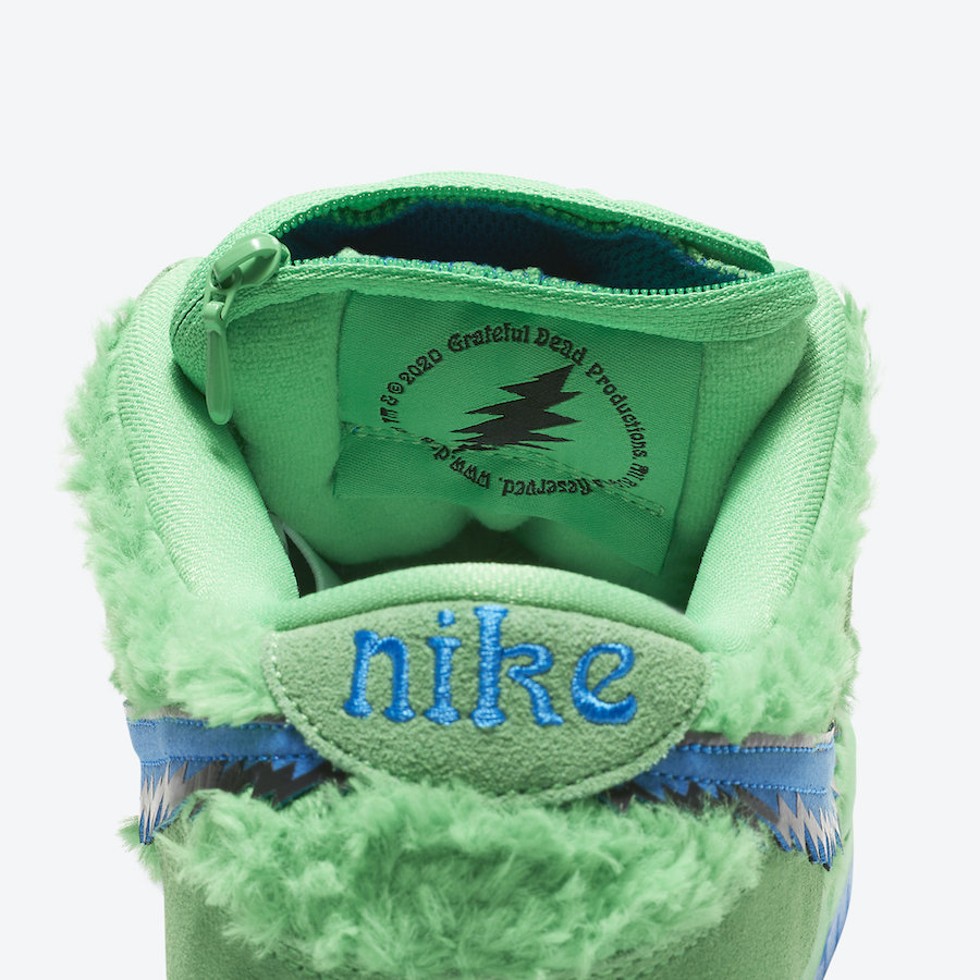 Grateful Dead Nike SB Dunk Low Green Bear CJ5378-300 Release Info