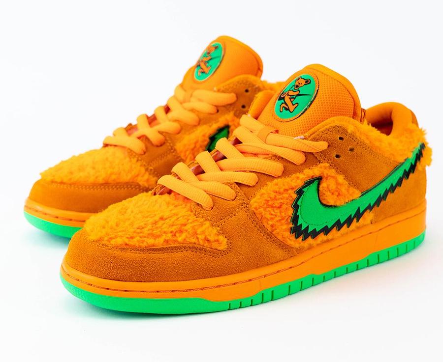 Grateful Dead Nike SB Dunk Low Orange Bear CJ5378-800 Release Info