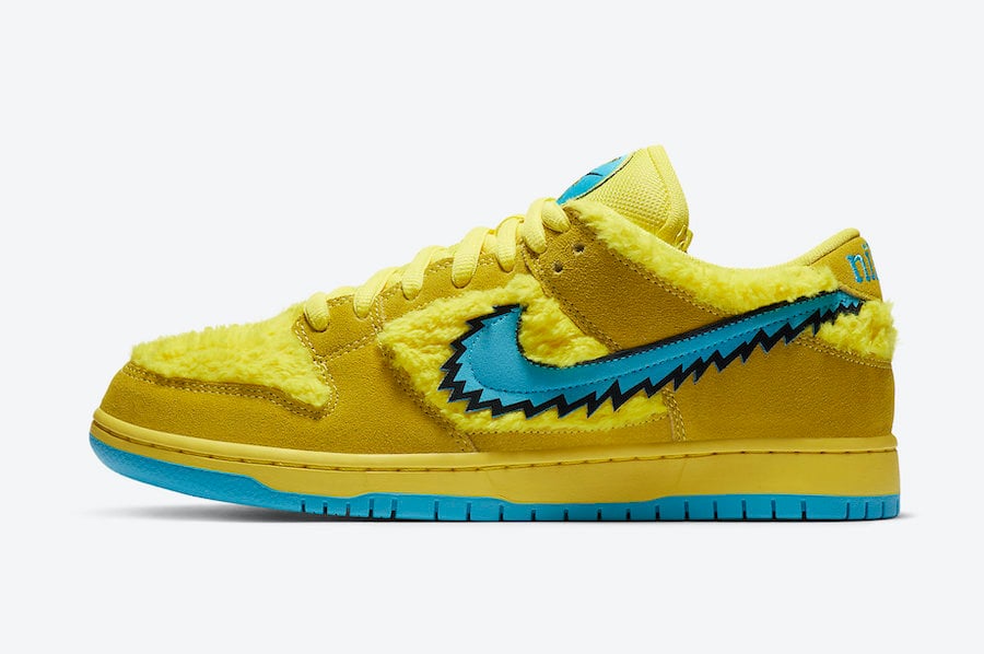 Grateful Dead Nike SB Dunk Low Yellow Bear CJ5378-700 Release Info