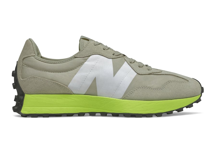 New Balance 327 Releasing with a Grey Upper and Neon Midsole