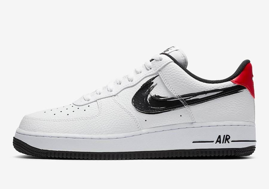 Nike Air Force 1 Low Brushstroke Swoosh White DA4657-100 Release Date Info