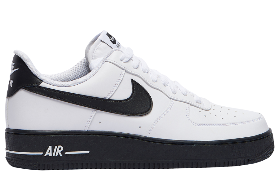 nike air force 1 white with black