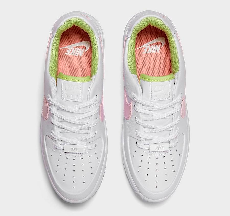 nike air force 1 sage pink tick