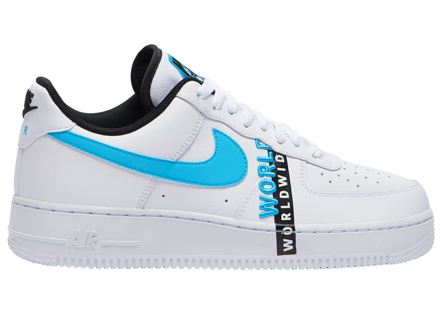 black air force 1 with blue swoosh