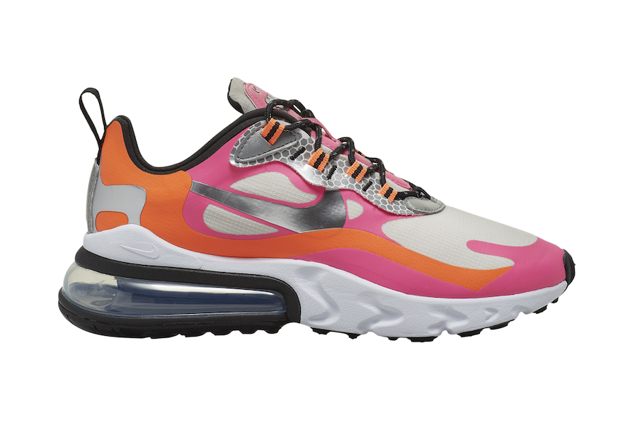 Nike Air Max 270 React White Orange Pink CT1834-100