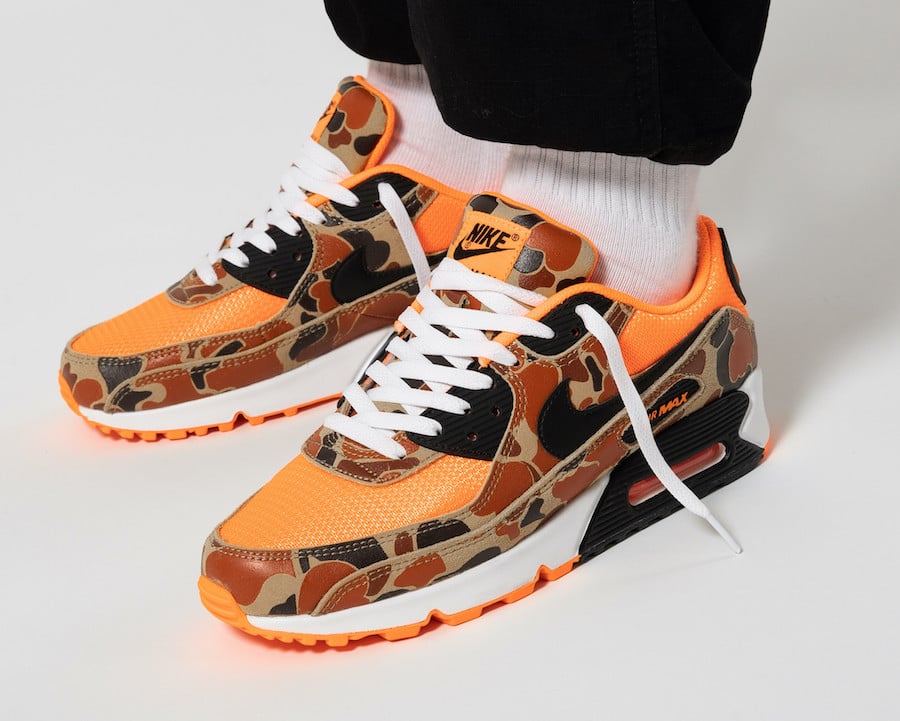 orange camo air max 90