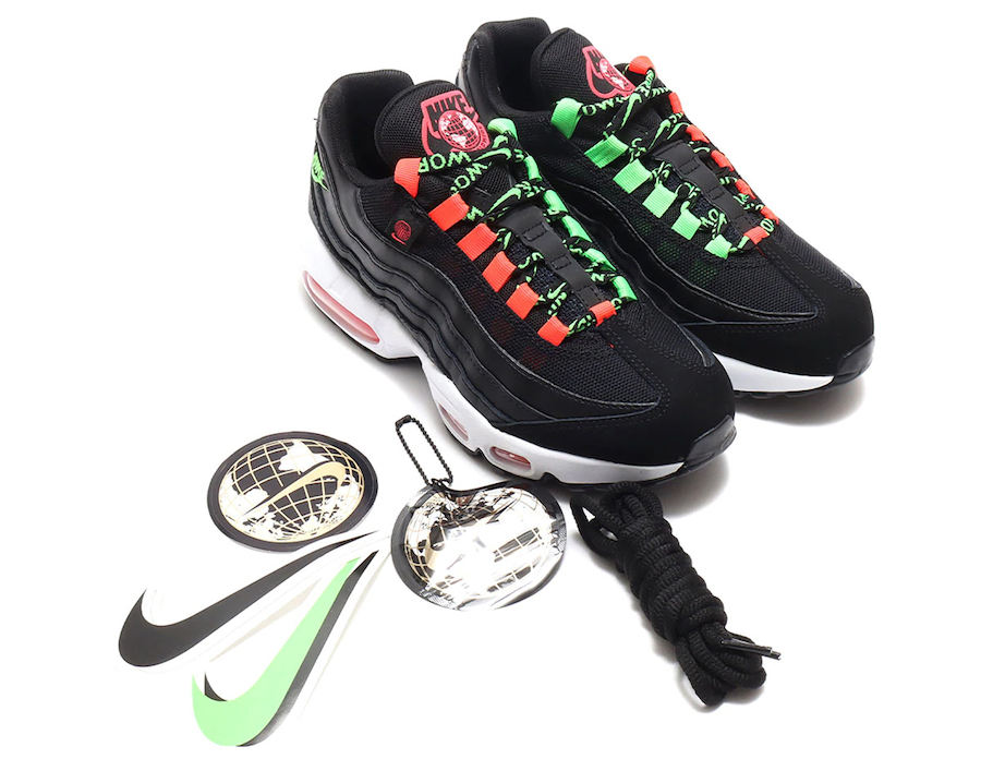 Nike Air Max 95 Worldwide Black Green Crimson CV9030-001 Release Date Info