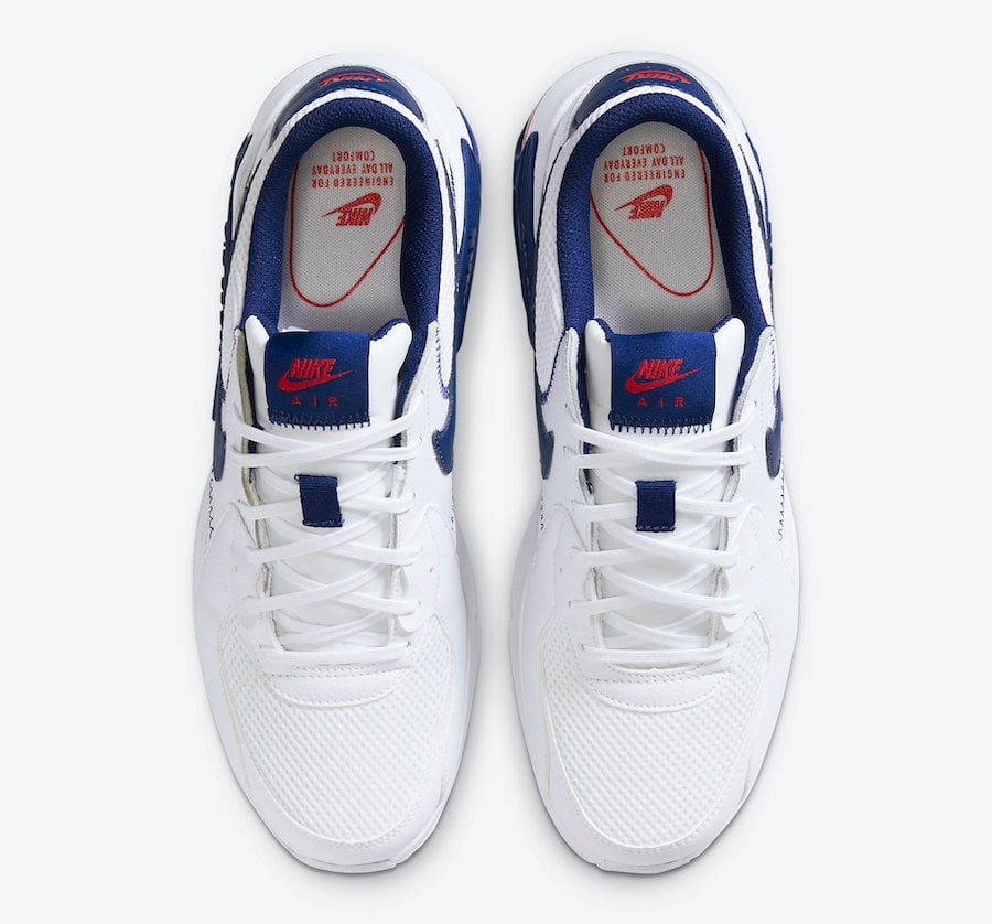 Nike Air Max Excee White Navy Blue Red CZ9168-100 Release Date Info ...