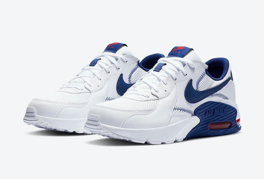 Nike Air Max Excee White Navy Blue Red CZ9168-100 Release Date Info ...