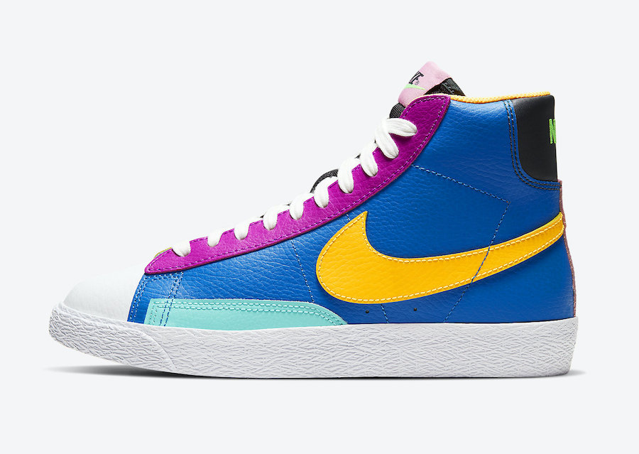 Nike Blazer Mid GS Multi-Color Battle Blue Aurora Vivid CZ9441-400 Release Date Info