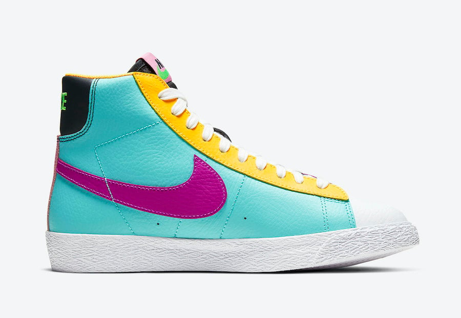 Nike Blazer Mid GS Multi-Color Battle Blue Aurora Vivid CZ9441-400 Release Date Info