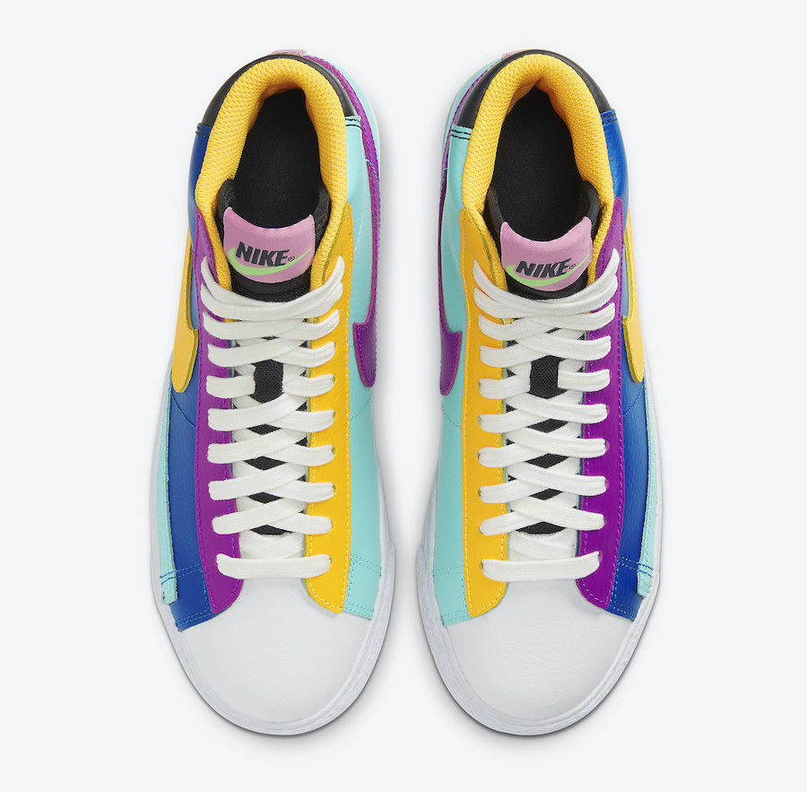 Nike Blazer Mid GS Multi-Color Battle Blue Aurora Vivid CZ9441-400 Release Date Info