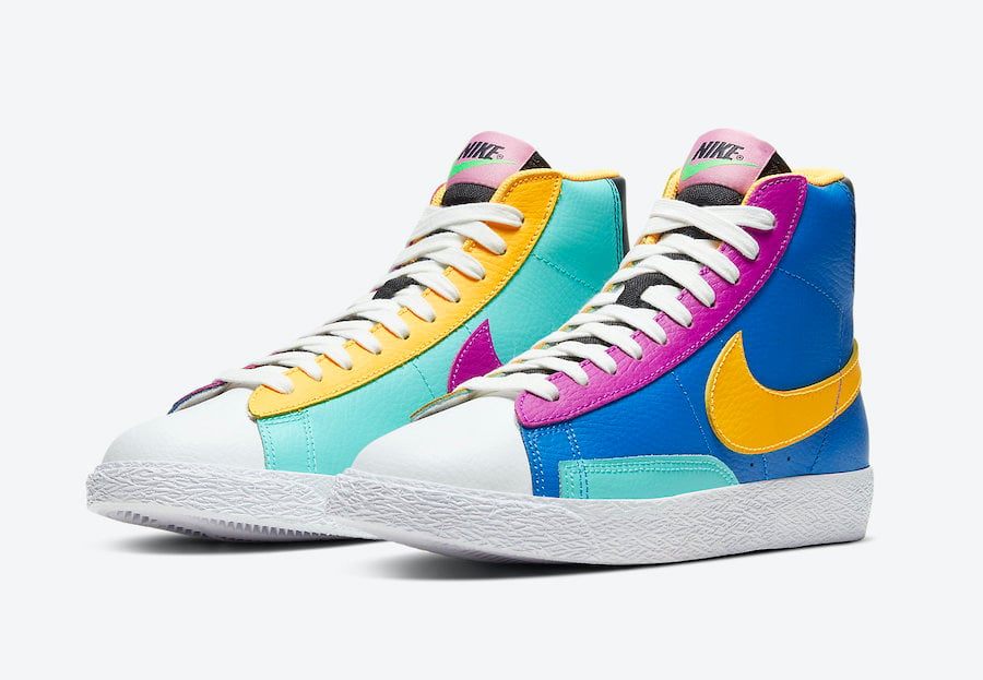 Cereal Ananiver insecto Nike Blazer Mid GS Multi-Color Battle Blue Aurora Vivid CZ9441-400 Release  Date Info | SneakerFiles