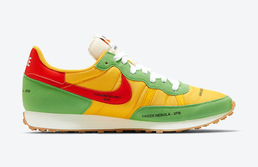 Nike Challenger OG University Gold Habanero Red Green Nebula CZ9072-763 Release Date Info