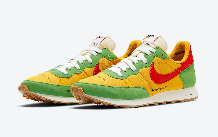 Nike Challenger OG University Gold Habanero Red Green Nebula CZ9072-763 Release Date Info