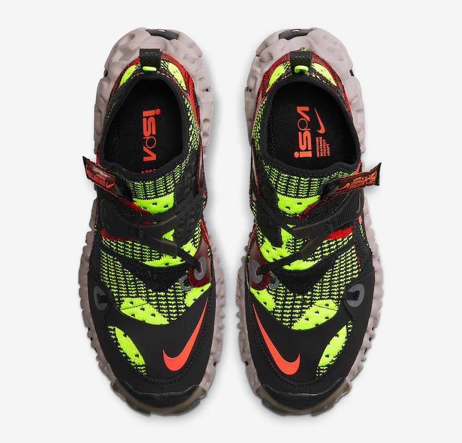 Nike ISPA OverReact Black Volt Crimson CD9664-001 Release Date Info