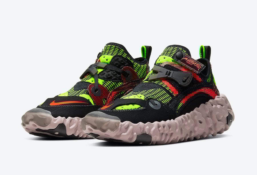 Nike ISPA OverReact Black Volt Crimson CD9664-001 Release Date Info Nike ISPA OverReact Black Volt Crimson CD9664-001 Release Date Info