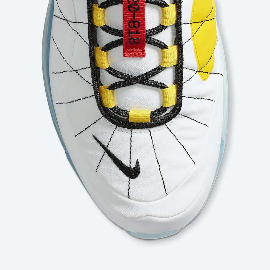 Nike MX 720-818 White Red Yellow Black CV4199-100 Release Date Info