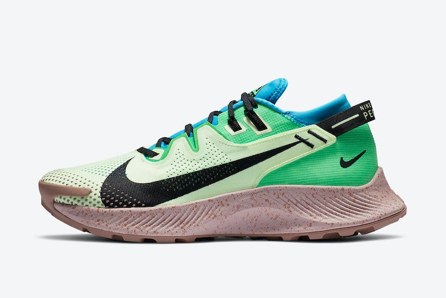 Nike Pegasus Trail 2 Barely Volt Laser Blue Poison Green Black CK4305-700 Release Date Info