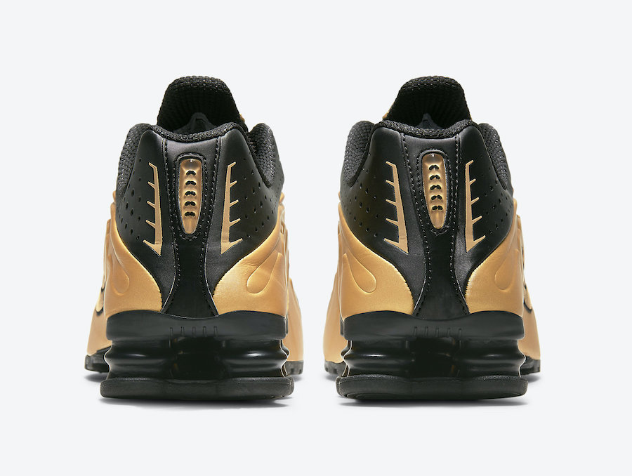 Nike Shox R4 Metallic Gold Black 104265-702 Release Date Info