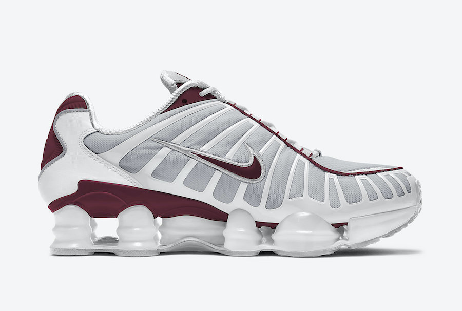 Nike Shox TL Grey Maroon AV3595-103 Release Date Info