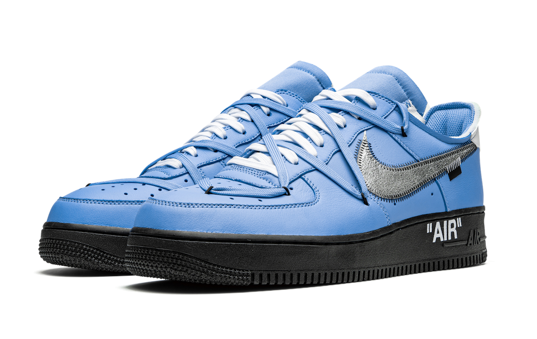 blue black white air force ones