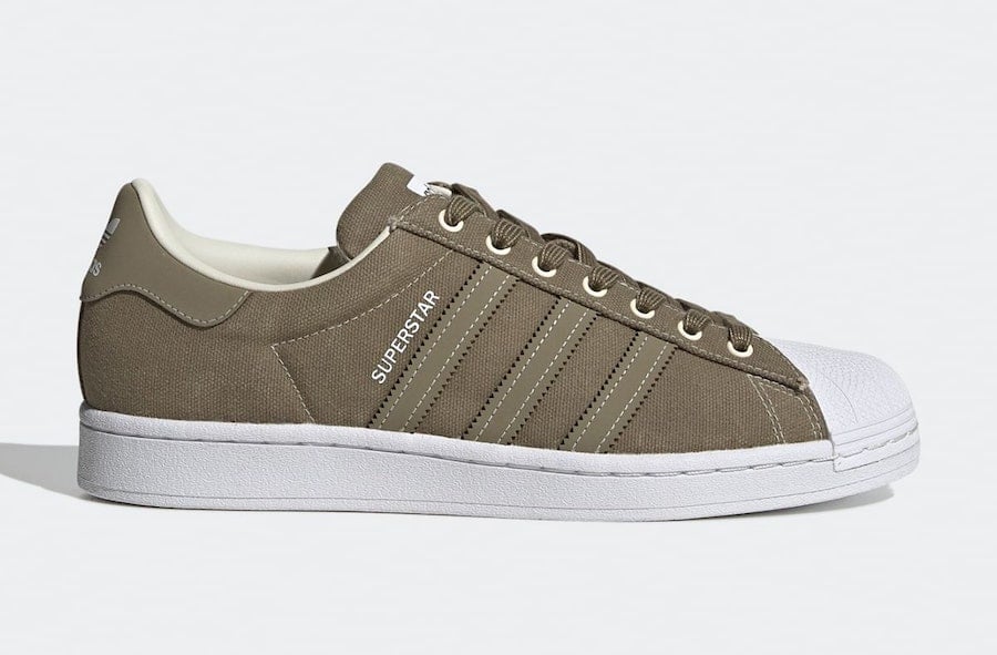 adidas Superstar Canvas Olive FW2653 Release Date Info