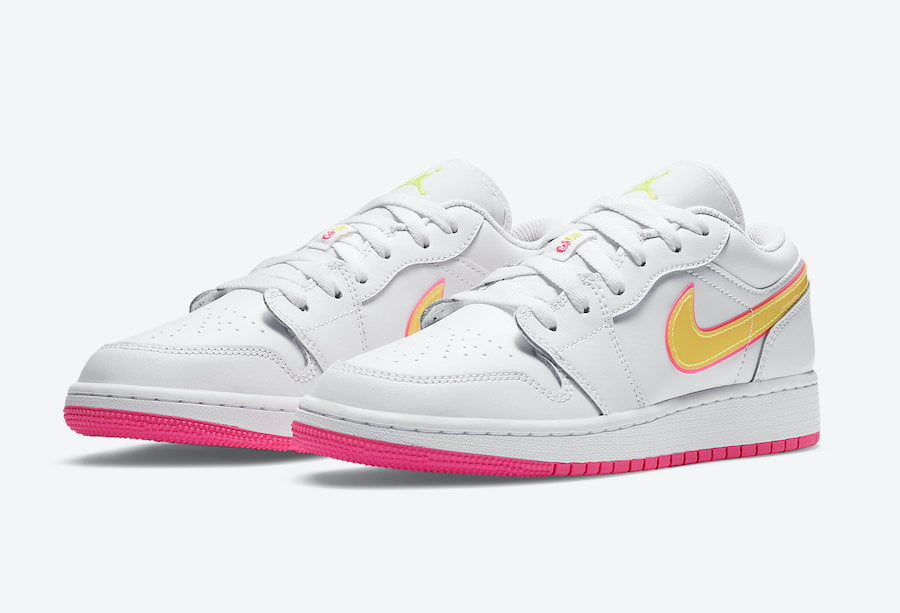 Air Jordan 1 Low GS Releasing with Pink and Volt Accents