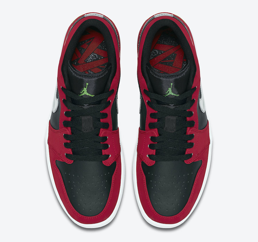 jordan 1 low black green pulse gym red