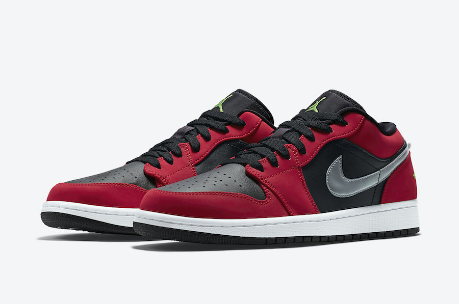 Air Jordan 1 Low Releasing in Gym Red and Green Pulse