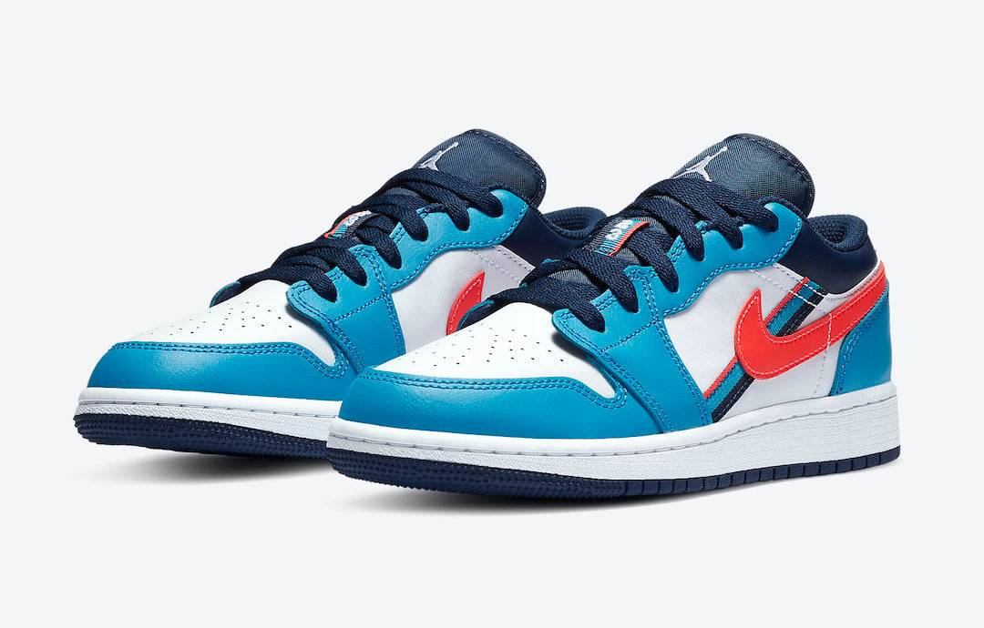 Air Jordan 1 Low White Blue Crimson CV4892-100 Release Date Info