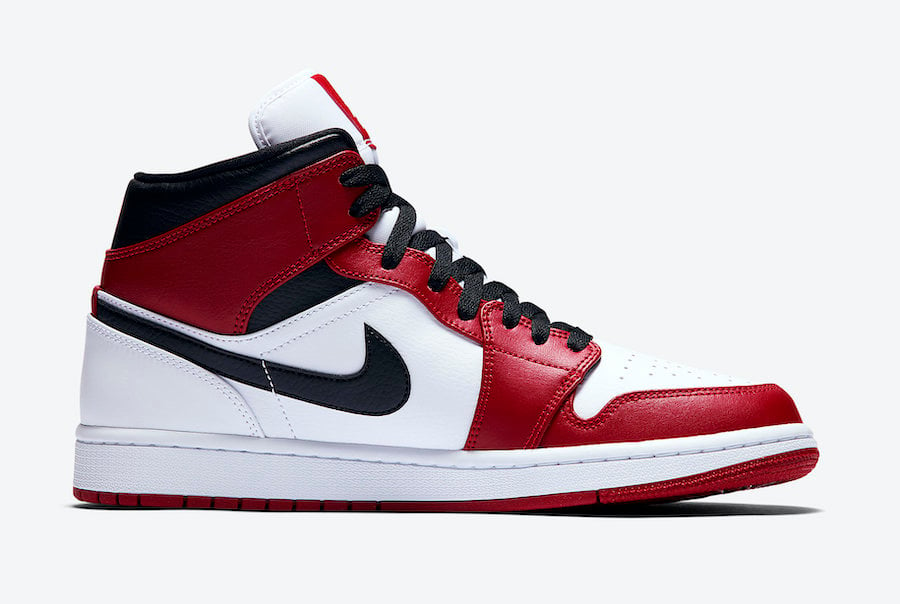 air jordan 1 mid chicago white heel release date