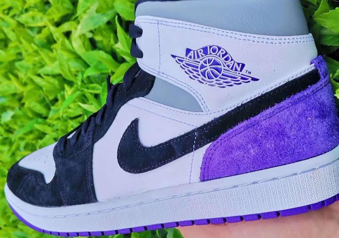 Air Jordan 1 High LV Prism SHOE SURGEON, Air Jordan 1 High LV Prism SHOE  SURGEON Mid Purple Black Suede Release Date Info