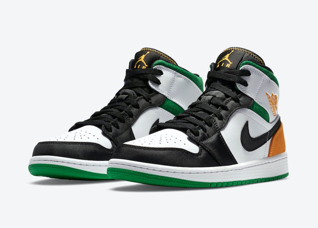 Air Jordan 1 Mid SE White Black Green Yellow 852542-101 Release Date Info | SneakerFiles