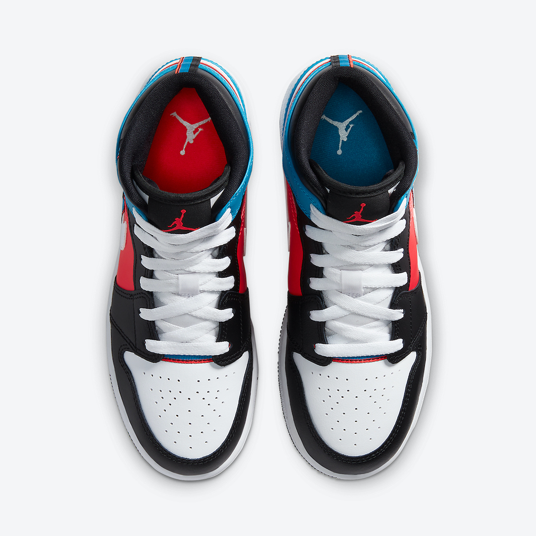 Air Jordan 1 Mid White Black Crimson Blue CV4891-001 Release Date Info