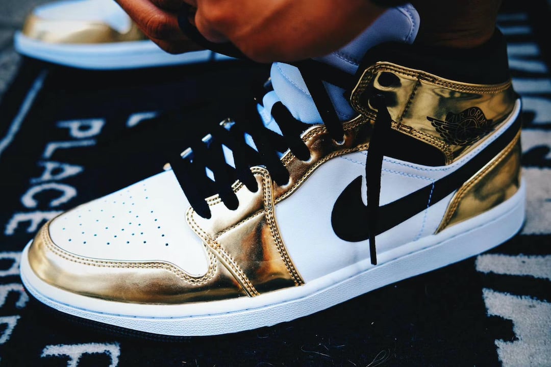 Air Jordan 1 Mid White Metallic Gold DC1419-700 Release Date