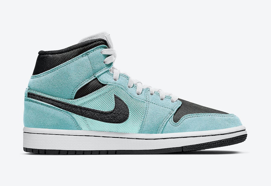 Air Jordan 1 Mid WMNS Aqua Blue Black White BQ6472-300 Release Date Info