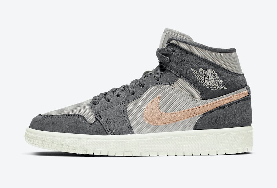 Air Jordan 1 Mid WMNS Grey Tan Sail BQ6472-020 Release Date Info