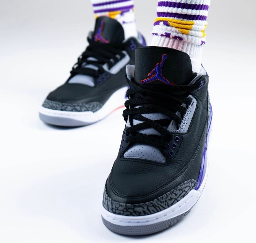 Air Jordan 3 Court Purple Suns CT8532-050 On Feet
