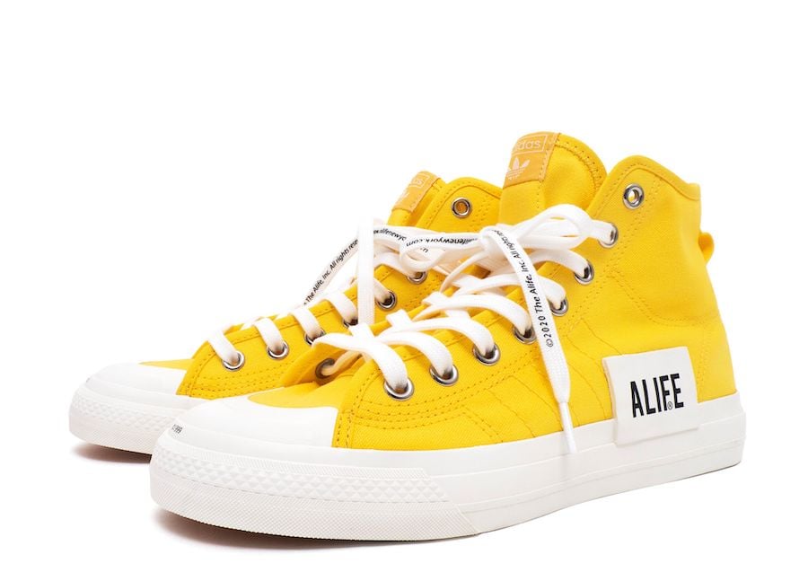 ALIFE adidas Nizza High Yellow Release Date Info