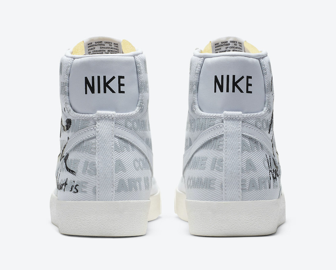 Comme des Garcons Naomi Osaka Nike Blazer Mid DA5383-100 Release Date