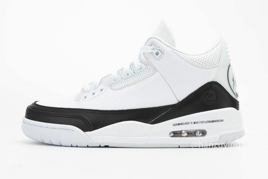 Fragment Air Jordan 3 White Black DA3595-100 Release Price