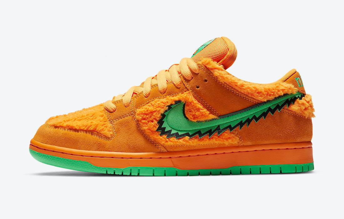 Grateful Dead Nike SB Dunk Low Orange Bear CJ5378-800 Release