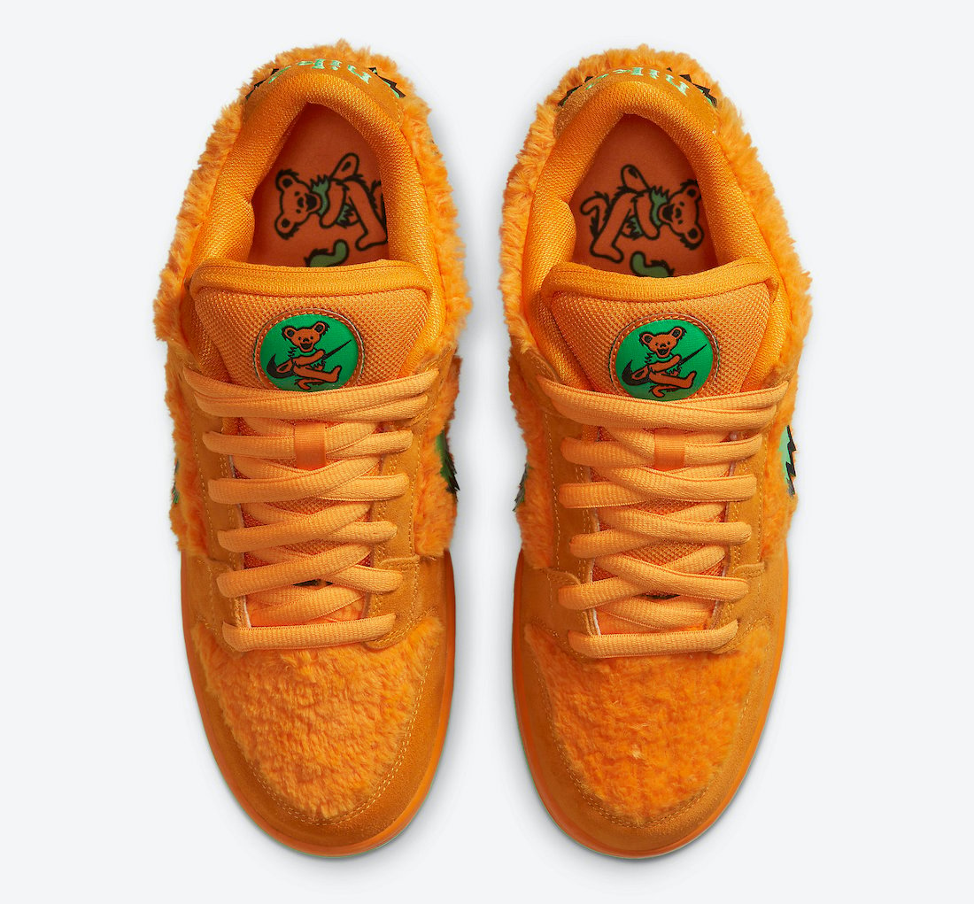 Grateful Dead Nike SB Dunk Low Orange Bear CJ5378-800 Release